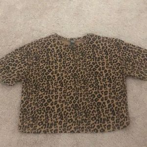 Leopard cropped T-shirt